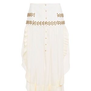 New authentic Chloe embellished silk skirt